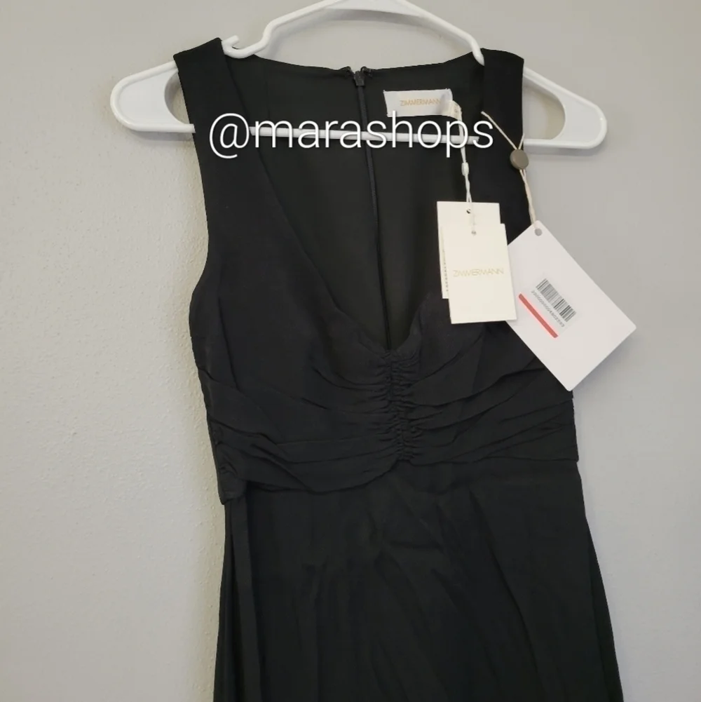 Zimmermann Ruched twill midi dress